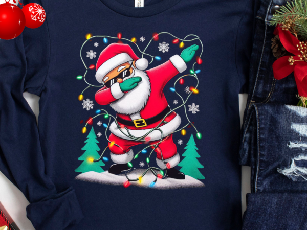 Dabbing santa shirt for christmas, funny christmas shirt, christmas gift t shirt png file