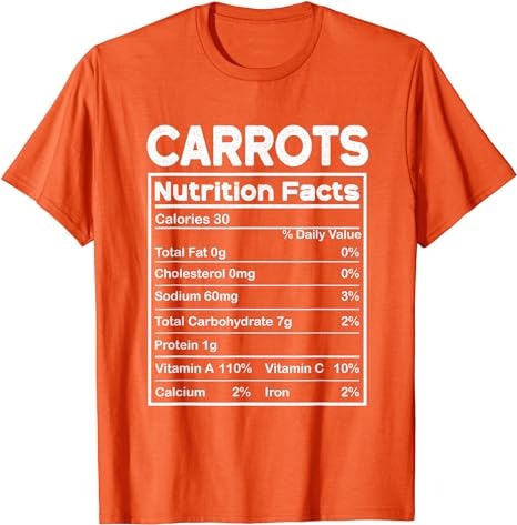 Matching Thanksgiving Pjs for Family Carrots Nutrition Facts T-Shirt