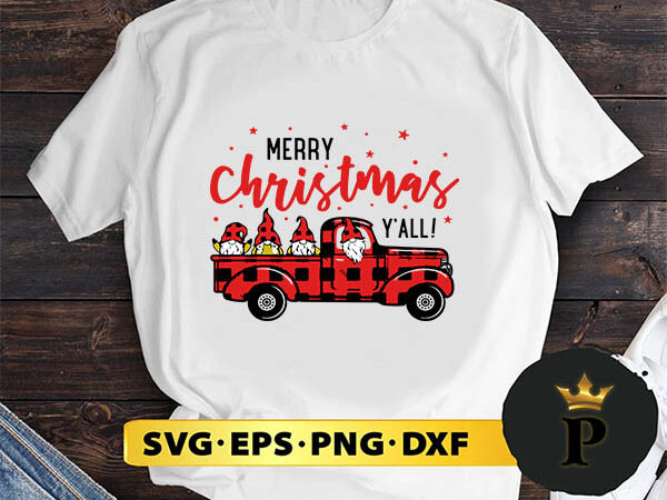 Merry christmas y’all gnome svg, merry christmas svg, xmas svg png dxf eps t shirt designs for sale