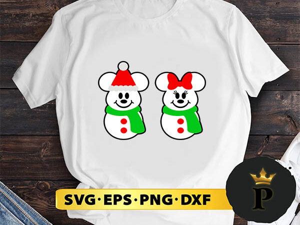 Mickey Mouse snowman SVG, Merry Christmas SVG, Xmas SVG PNG DXF EPS