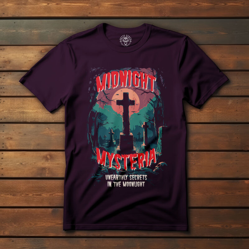 80s Horror Movie Poster-Inspired T-Shirt Design