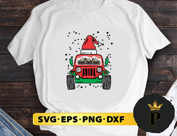 Monster Truck Pug Santa Christmas SVG, Merry Christmas SVG, Xmas SVG PNG DXF EPS