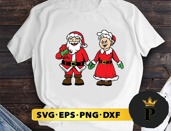 Mr. and Mrs. Claus SVG, Merry Christmas SVG, Xmas SVG PNG DXF EPS