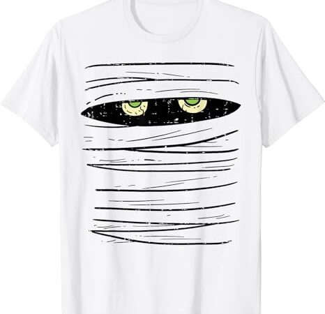 Mummy wrap eyes costume funny scary halloween men women kids t-shirt png file