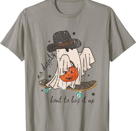 No diggity bout to bag it up western halloween cute ghost t-shirt png file