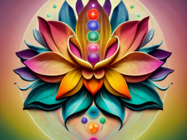 Nohemy leur de lotus avec dégradé de couleur et 7 chakras intégré pour design t-shirt png file