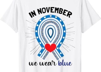 November Diabetes Type 1 T1D Diabetes Awareness T-Shirt PNG File