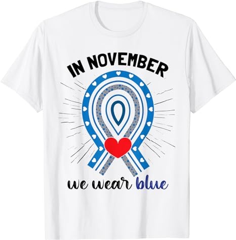 November Diabetes Type 1 T1D Diabetes Awareness T-Shirt PNG File