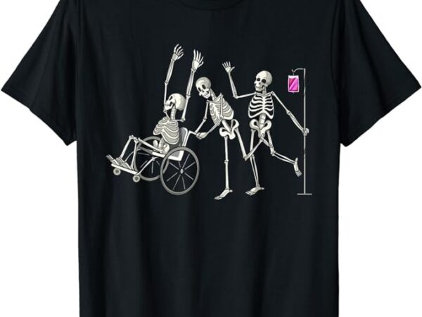 Nurse skeletons funny halloween hospital healthcare crew t-shirt png file