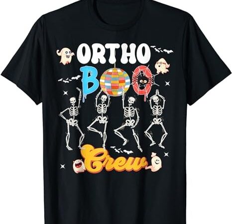 Ortho orthopedic halloween boo crew skeleton dancing nurse t-shirt png file