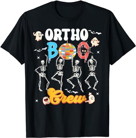 Ortho Orthopedic Halloween Boo Crew Skeleton Dancing Nurse T-Shirt PNG File