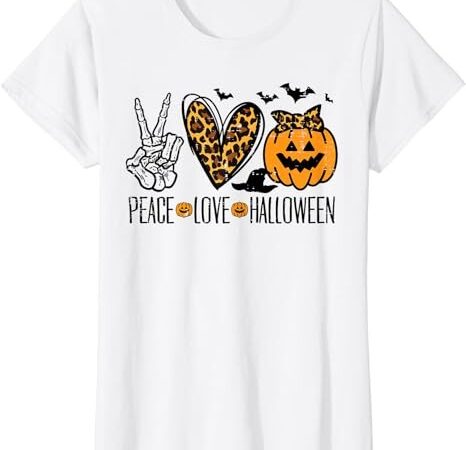 Peace love halloween costume women girls kids toddler youth t-shirt png file