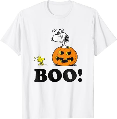 Peanuts Halloween Snoopy Woodstock BOO! T-Shirt PNG File