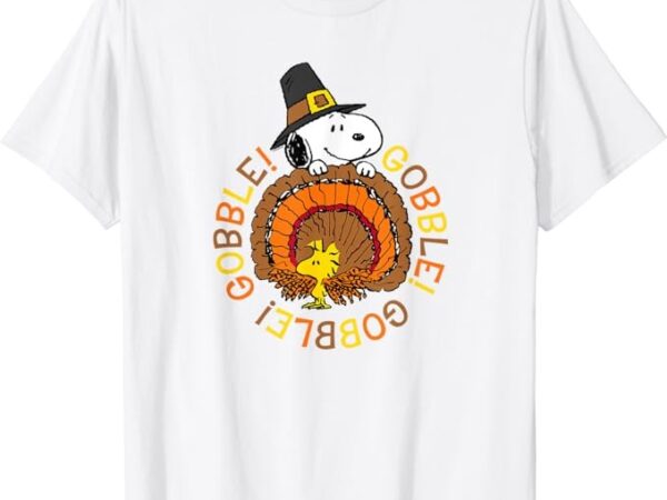 Peanuts snoopy and woodstock thanksgiving gobble t-shirt