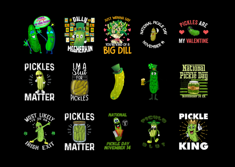 15 Pickle Day Shirt Designs Bundle For Commercial Use, Pickle Day T-shirt, Pickle Day png file, Pickle Day digital file, Pickle Day gift, Pickle Day download, Pickle Day design AMZ