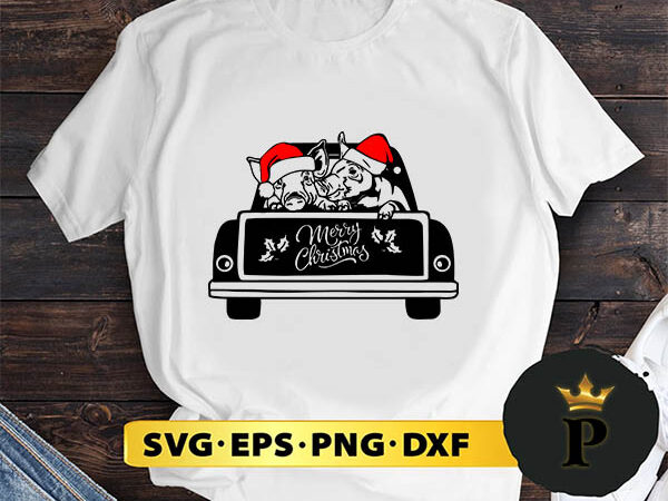 Pig farm merry christmas svg, merry christmas svg, xmas svg png dxf eps t shirt illustration