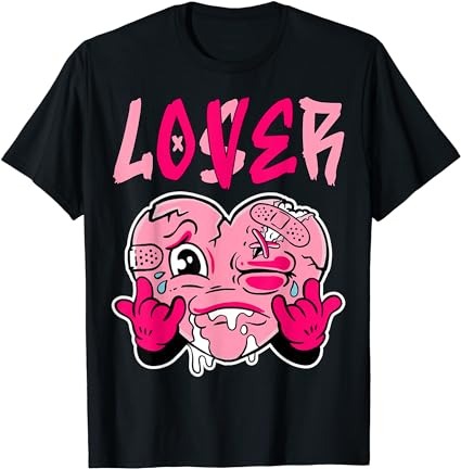 Pink loser lover pink drip heart matching outfit men women t-shirt