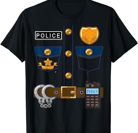 Policeman costume funny halloween police officer t shirt png file