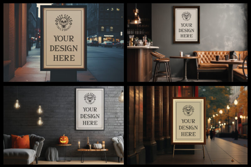 16 Poster Mockups Bundle