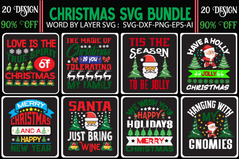 Christmas T-Shirt Bundle , Christmas Vector T-Shirt Design , Santa Vector T-Shirt Design , Christmas Sublimation Bundle , Christmas SVG Mega Bundle , 220 Christmas Design , Christmas svg bundle