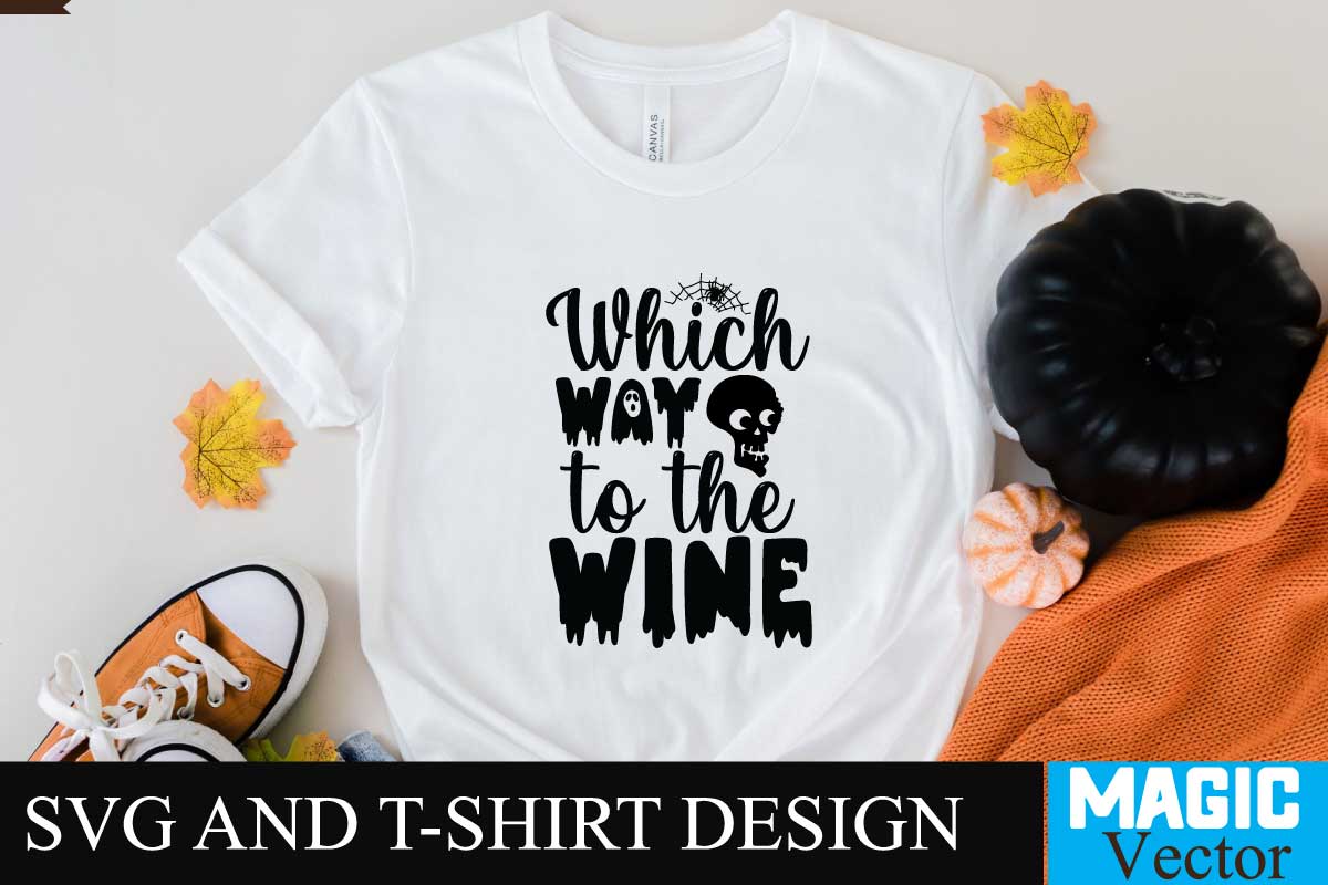 Which Way to the Wine SVG Cut File,halloween,retro halloween,retro