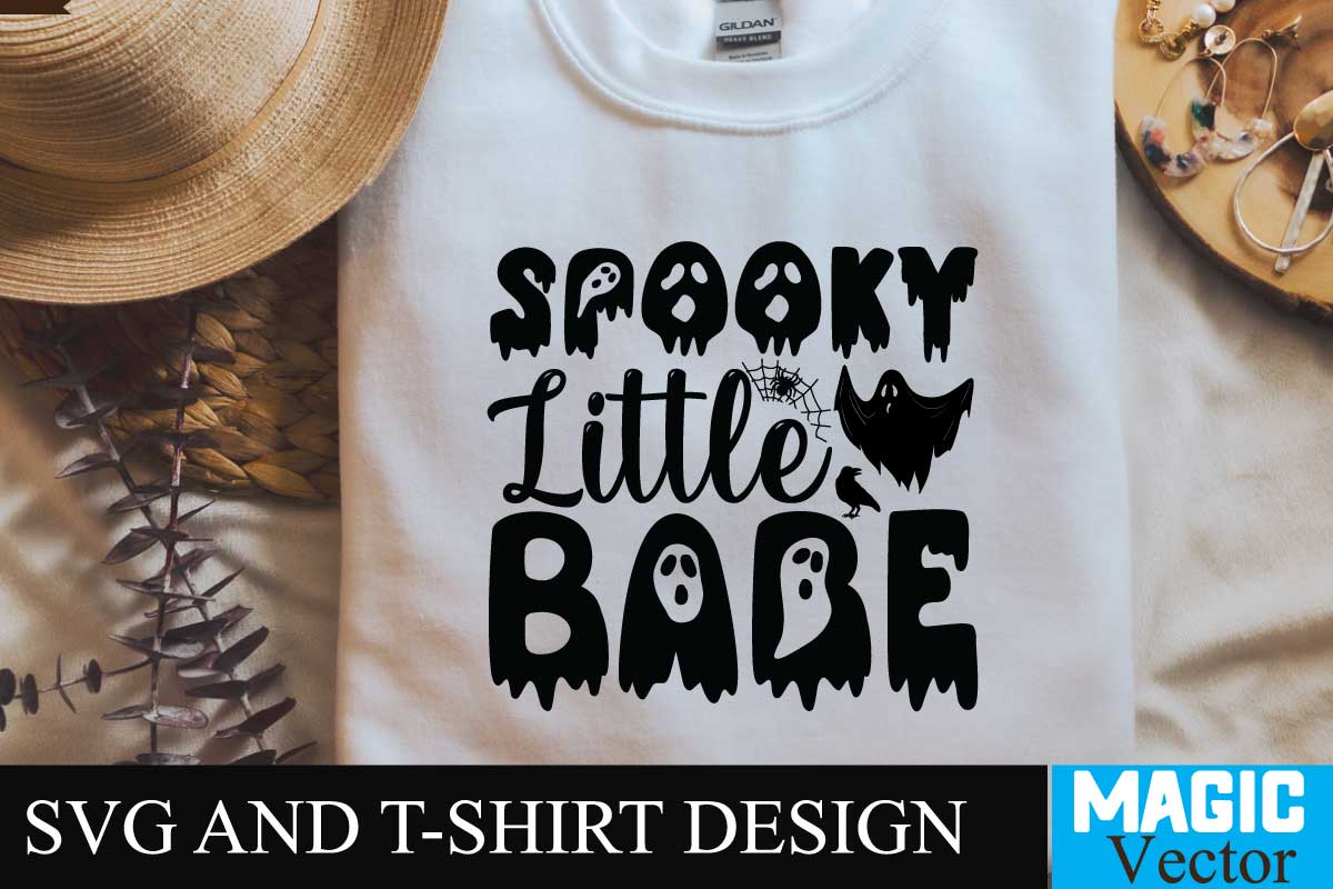 Spooky little Babe SVG Cut File,halloween,retro halloween,retro