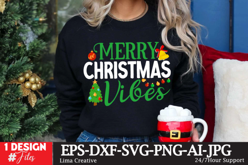 Merry Christmas Vibes T-shirt Design, Winter SVG Bundle, Christmas Svg, Winter svg, Santa svg, Christmas Quote svg, Funny Quotes Svg, Snowman SVG, Holiday SVG, Winter Quote Svg Christmas SVG Bundle,