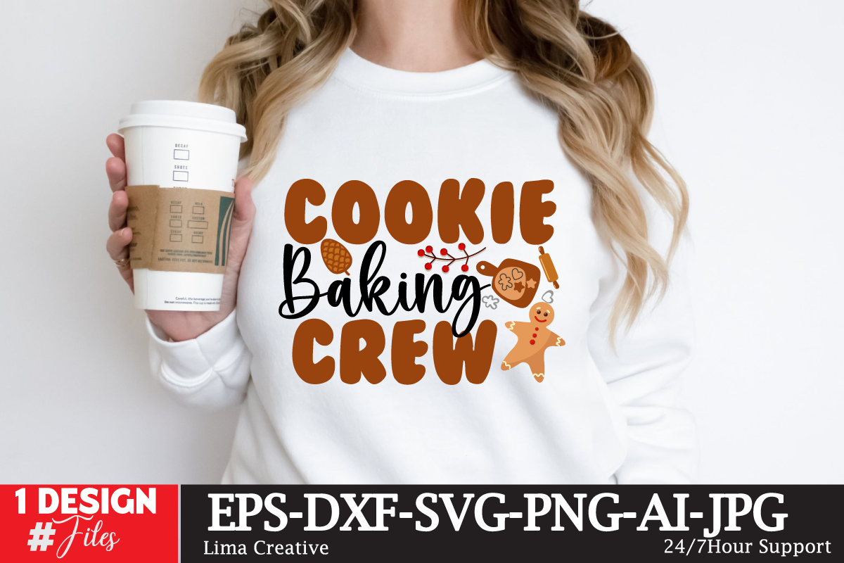 Cookie Baking Crew T-shirt Design, Winter SVG Bundle, Christmas Svg