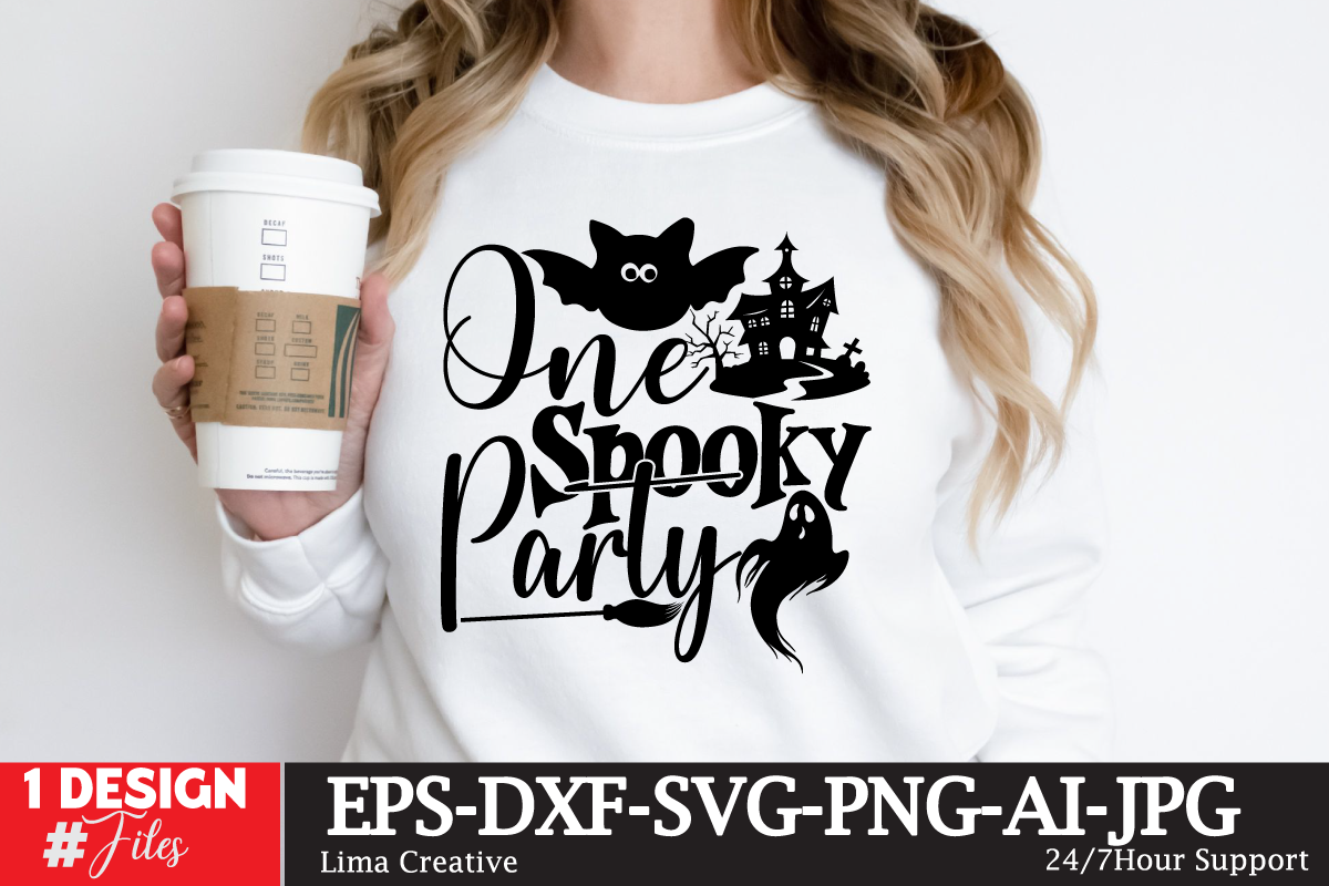 One Spooky Perty SVG Cute File,MEGA HALLOWEEN BUNDLE 2, 130 Designs ...