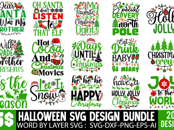 Christmas svg bundle t shirt vector file