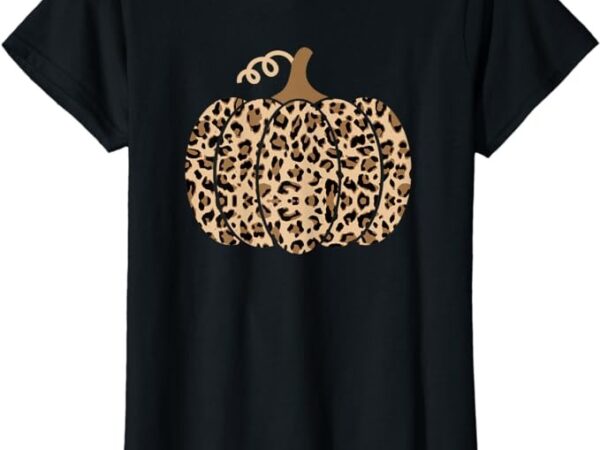 Pumpkin leopard print for women teen girls t-shirt