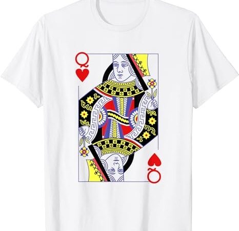 Queen of hearts deck of cards playing cards halloween poker t-shirt png file