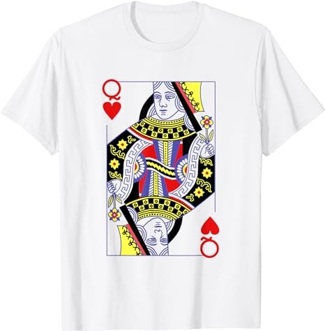 Queen Of Hearts Deck Of Cards Playing Cards Halloween Poker T-Shirt PNG ...