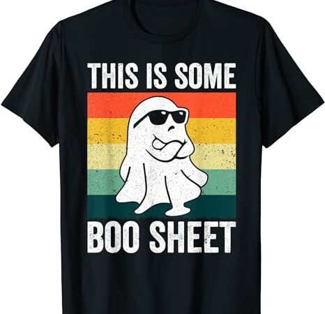 Retro cool ghost funny halloween costume kids men women t-shirt png file