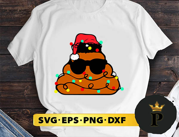 Santa Poop Emoji Candy Christmas SVG, Merry Christmas SVG, Xmas SVG PNG DXF EPS