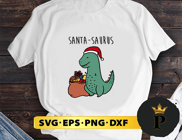 Santa Saurus Christmas SVG, Merry Christmas SVG, Xmas SVG PNG DXF EPS