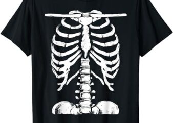 Skeleton Rib Cage Gifts Men Women Halloween Costume Skeleton T-Shirt PNG File