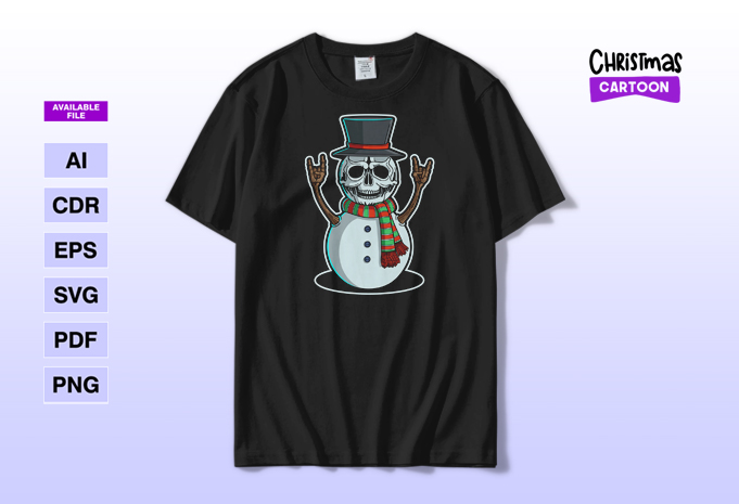 Skull Head Snowman