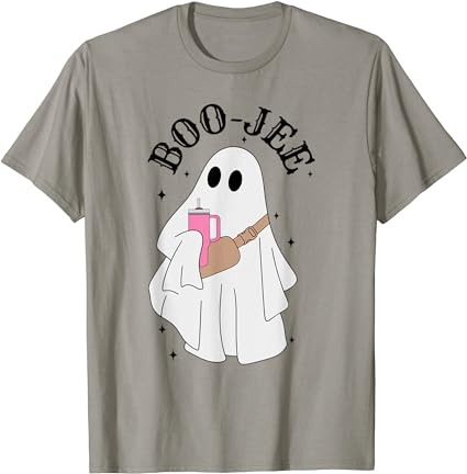 Spooky season cute ghost halloween costume boujee boo jee t-shirt