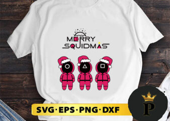 Squid Game Christmas SVG, Merry Christmas SVG, Xmas SVG PNG DXF EPS t shirt template vector