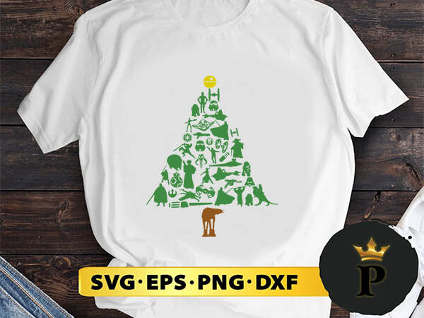 Star Wars Christmas Tree SVG, Merry Christmas SVG, Xmas SVG PNG DXF EPS