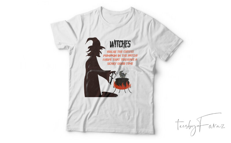 Horror witch| T-shirt design for sale