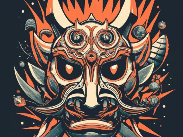 T-shirt design, mask of the fierce deity from the legend of zelda png file