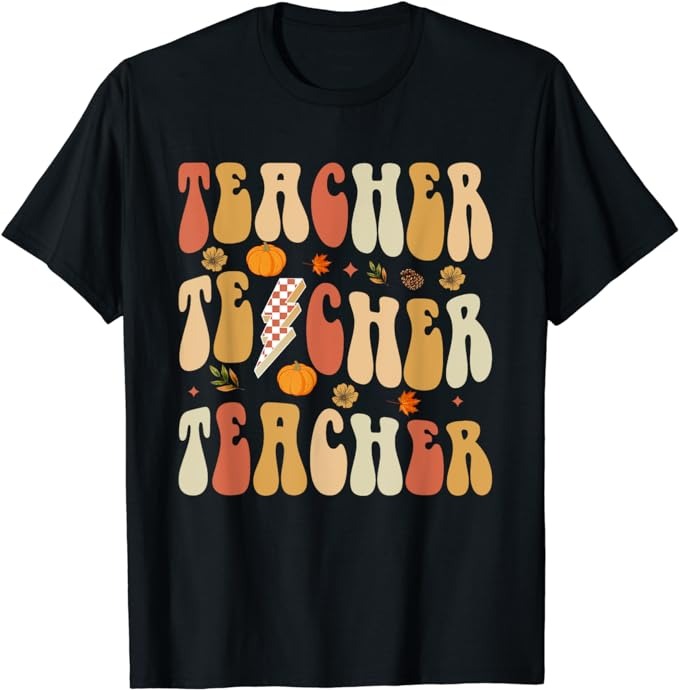 Teacher Fall Autumn Vibes Back To School Maple Leaf Women T-Shirt