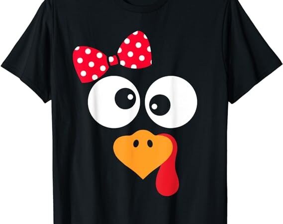 Thanksgiving funny turkey face costume outfit womens girls t-shirt t-shirt png file