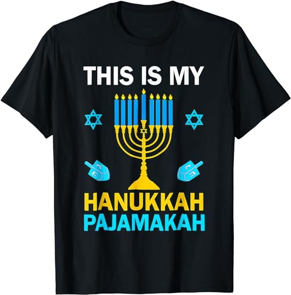 This Is My Hanukkah Pajamakah Chanukah Pajama Jewish Xmas T-Shirt PNG File