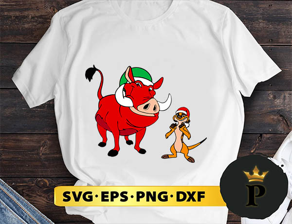 Timon And Pumba Christmas SVG, Merry Christmas SVG, Xmas SVG PNG DXF EPS