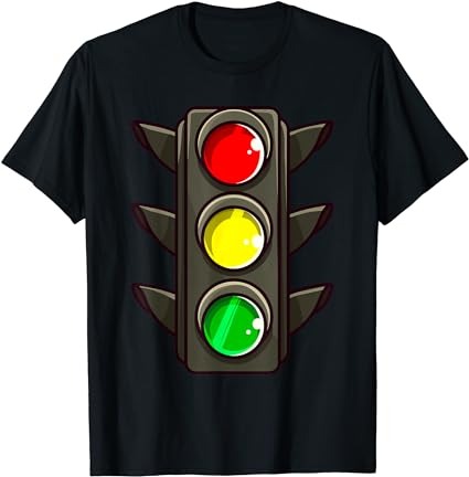 Traffic light halloween costume stop go green yellow red t-shirt png file