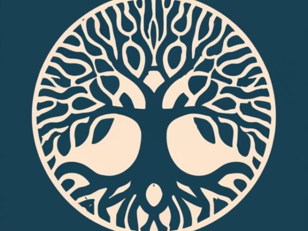 Tree of life symbole roots miroir .t shirt design png file