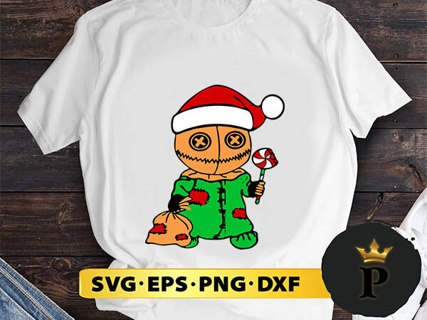 Trick or tret doll christmas svg, merry christmas svg, xmas svg png dxf eps t shirt designs for sale